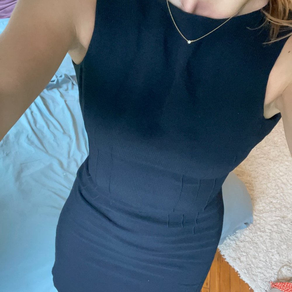 Emporio Armani Vintage Dark Blue Midi Dress